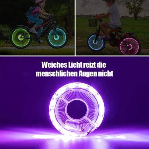 LED Speichenlichter für Kinderfahrräder mit 7 Farben