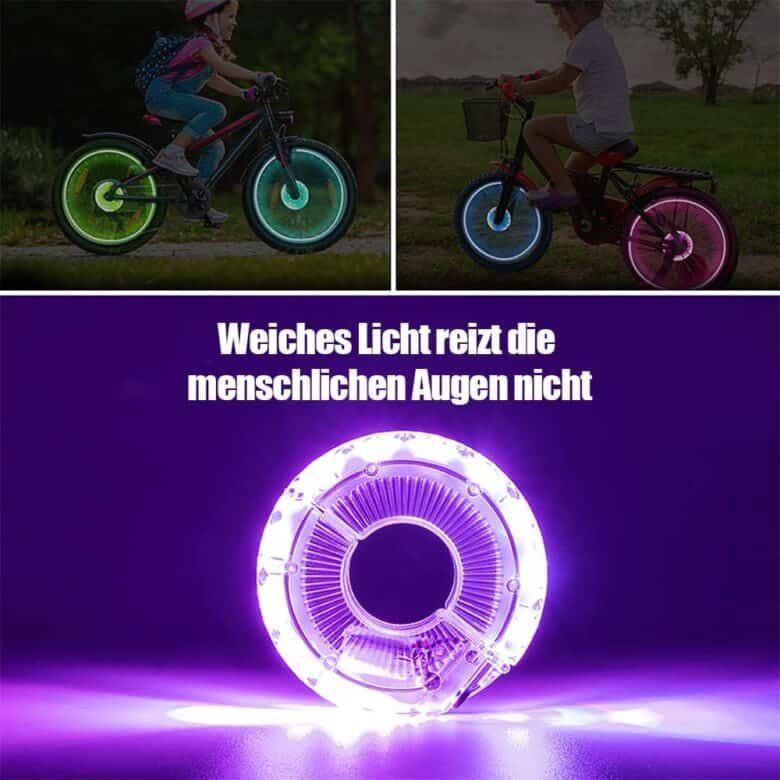 LED Speichenlichter für Kinderfahrräder mit 7 Farben